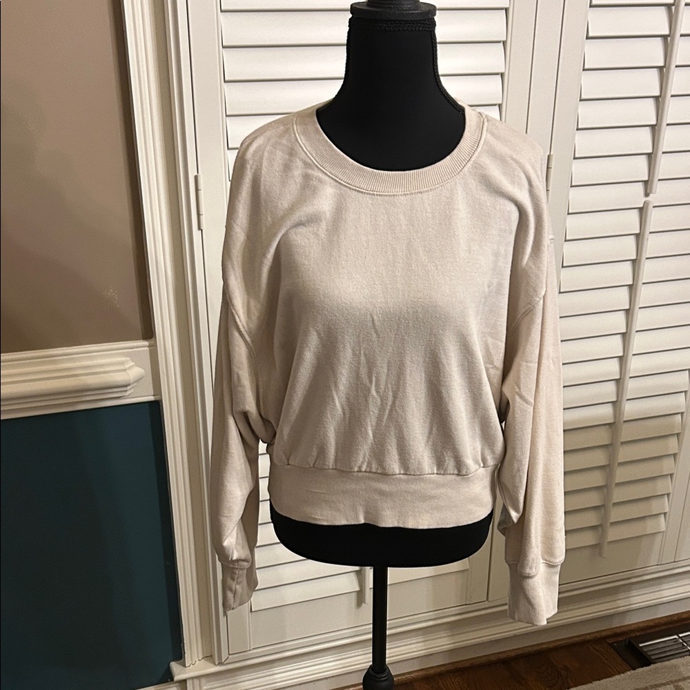 Cream Long Sleeve Sweatshirt
